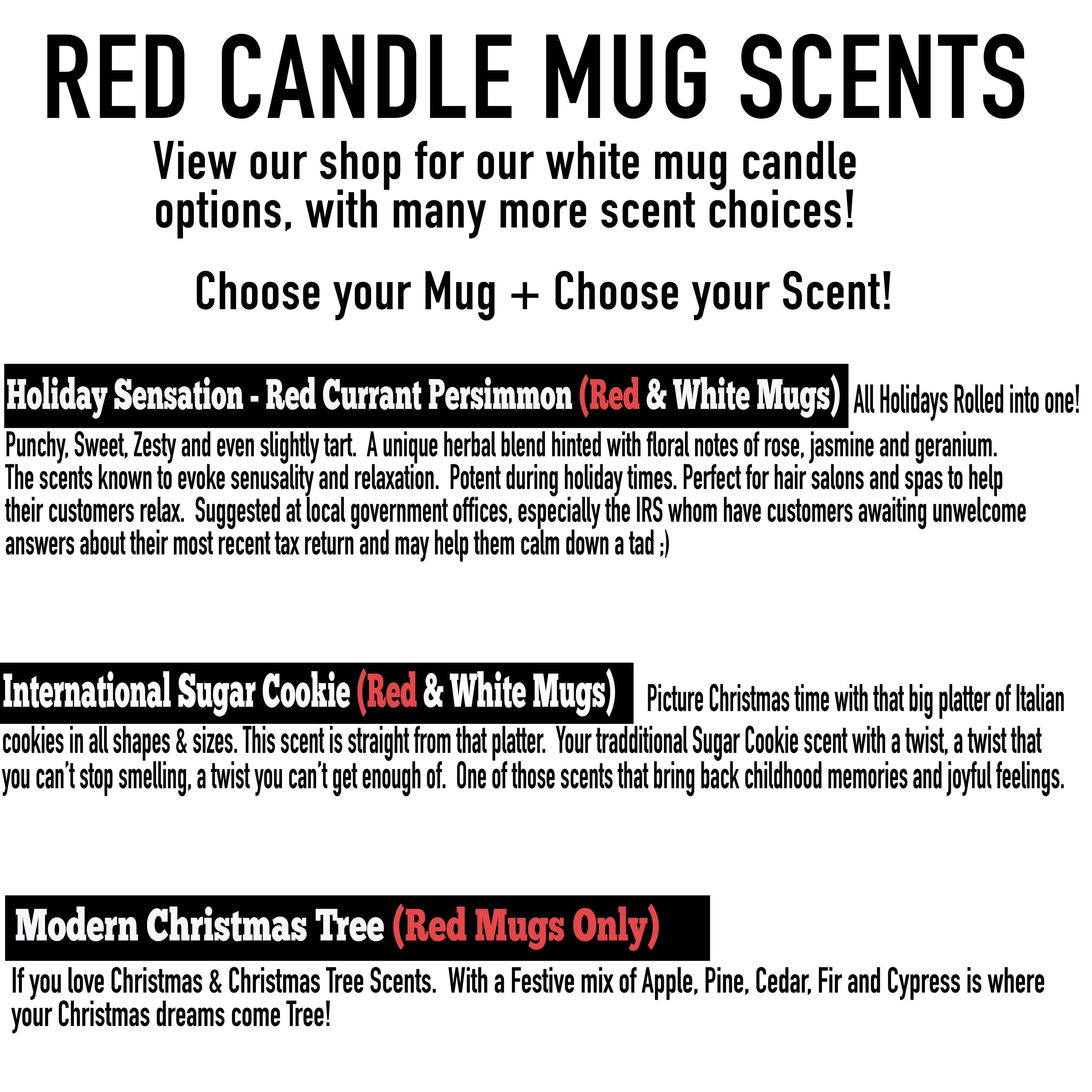 Christmas Scented Candles Soy, Unique Holiday Mug Candles lg