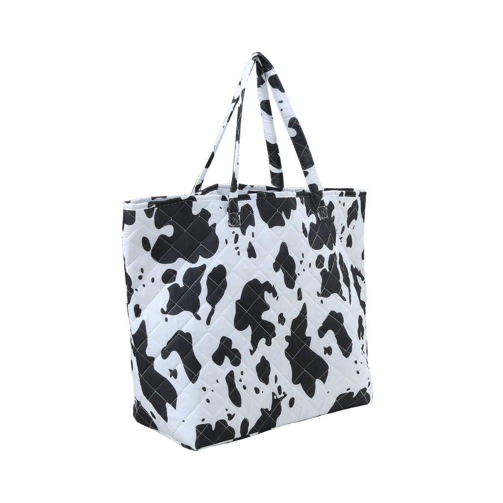 "Cow Skin" Designer Quilted Tote Bag