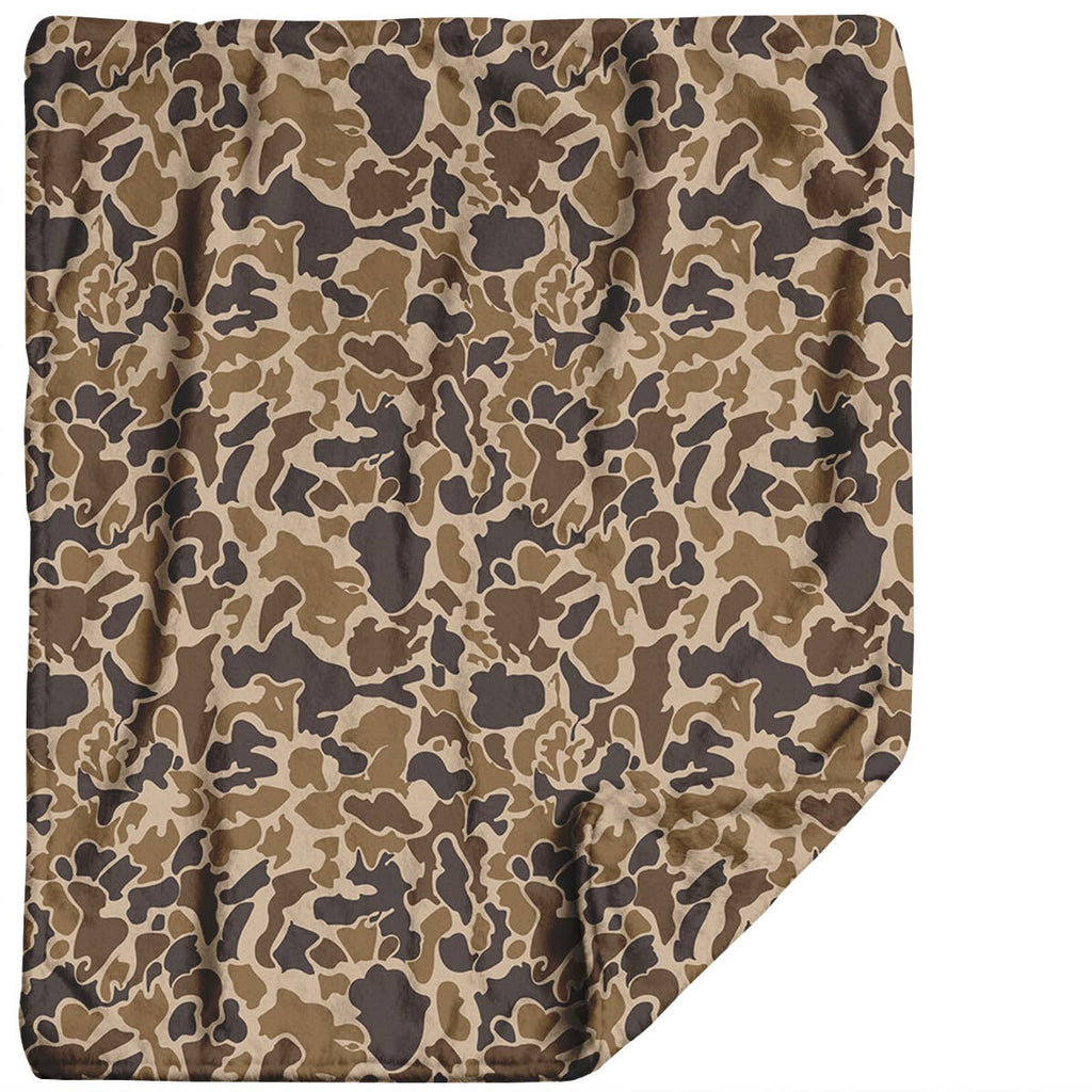 "Duck Camo" Plush Travel Blanket with Matching Case
