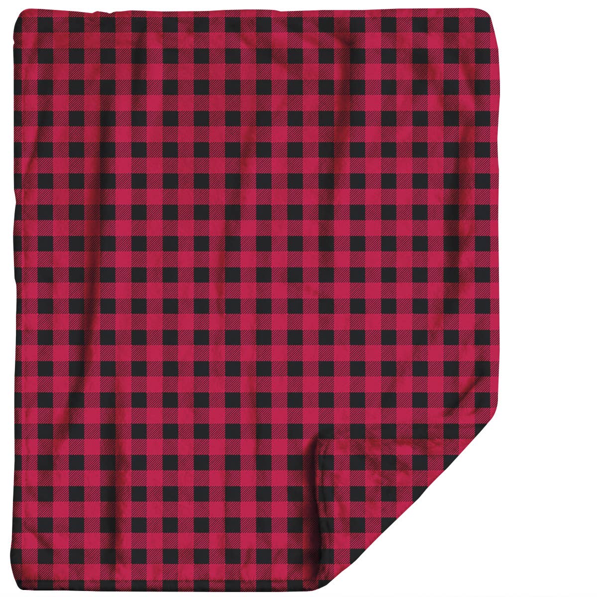 "Red and Black Plaid" Plush Travel Blanket w/ Matching Case