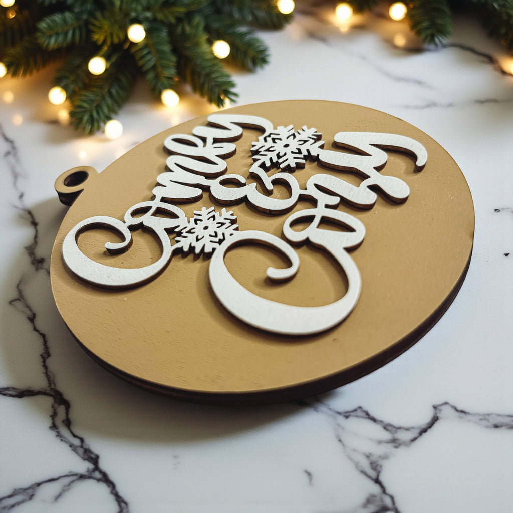 Hanging Christmas Decor + Handmade Wooden Ornament Funny