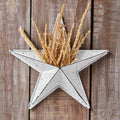 White Speckled Metal Star Wall Pocket 12x12