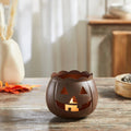 Bronze Metal Jack-O'-Lantern 5.25" Rustic Halloween Decor