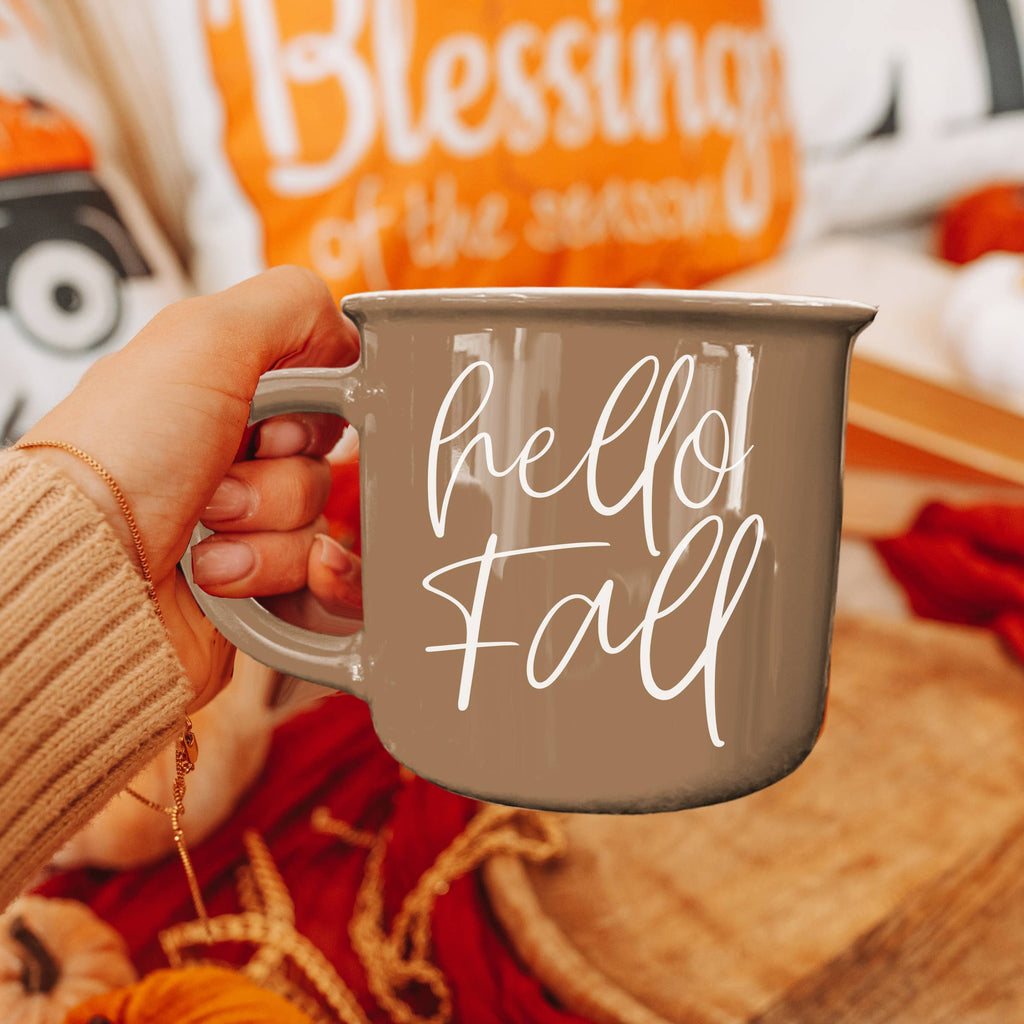 Neutral Fall Coffee Mug, Ceramic Cups for Autumn Home Accent