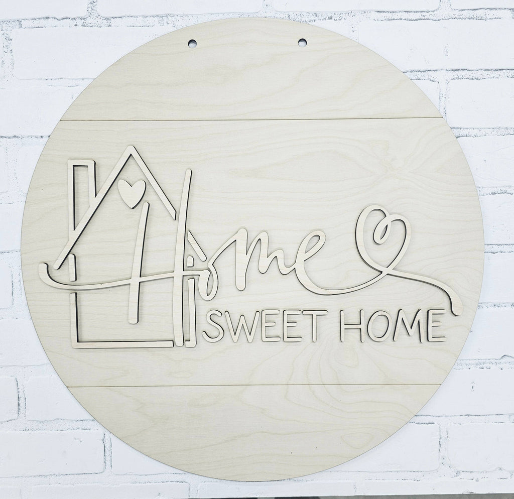 DIY Home Sweet Home House Door Hanger