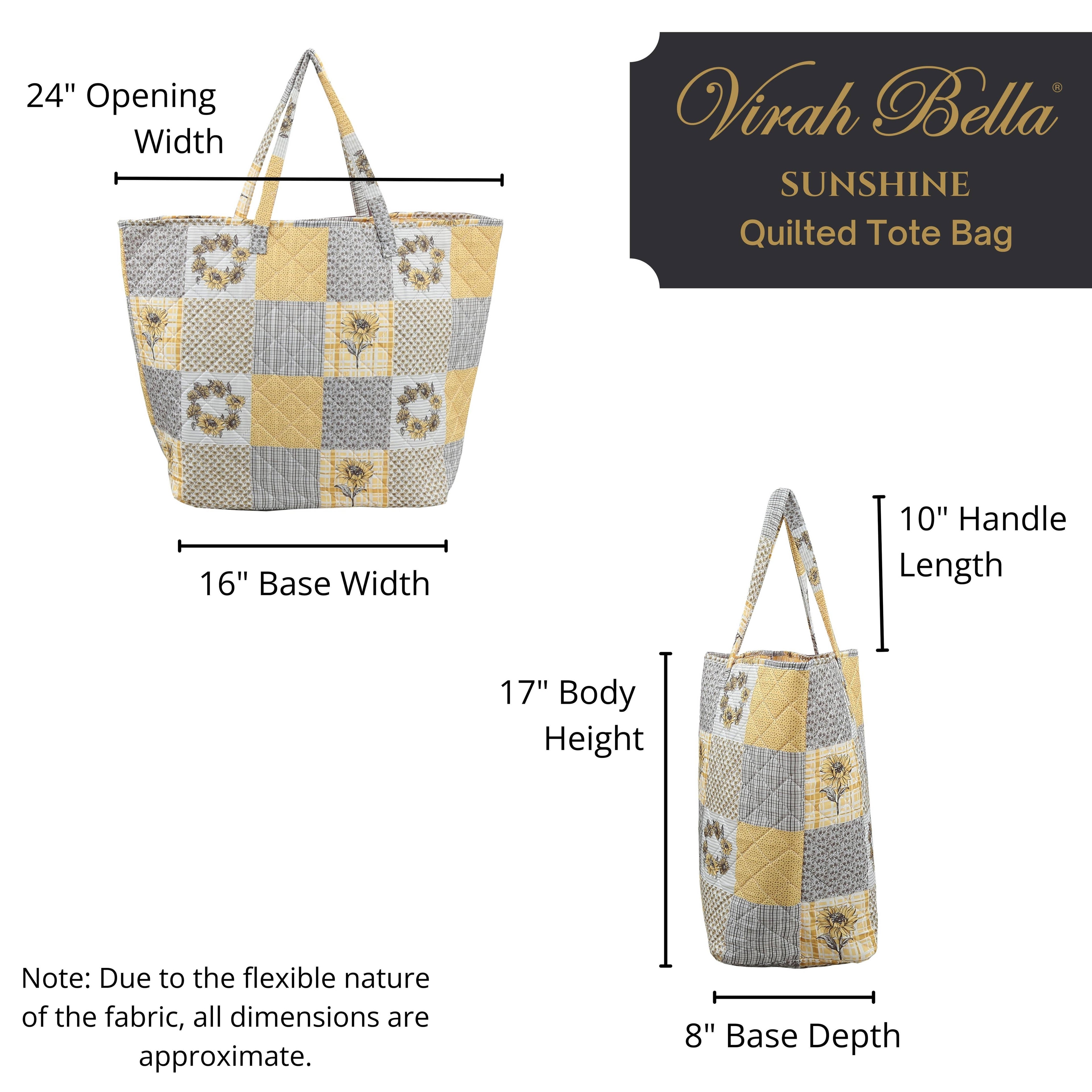 "Sunshine" Designer Quilted Tote Bag