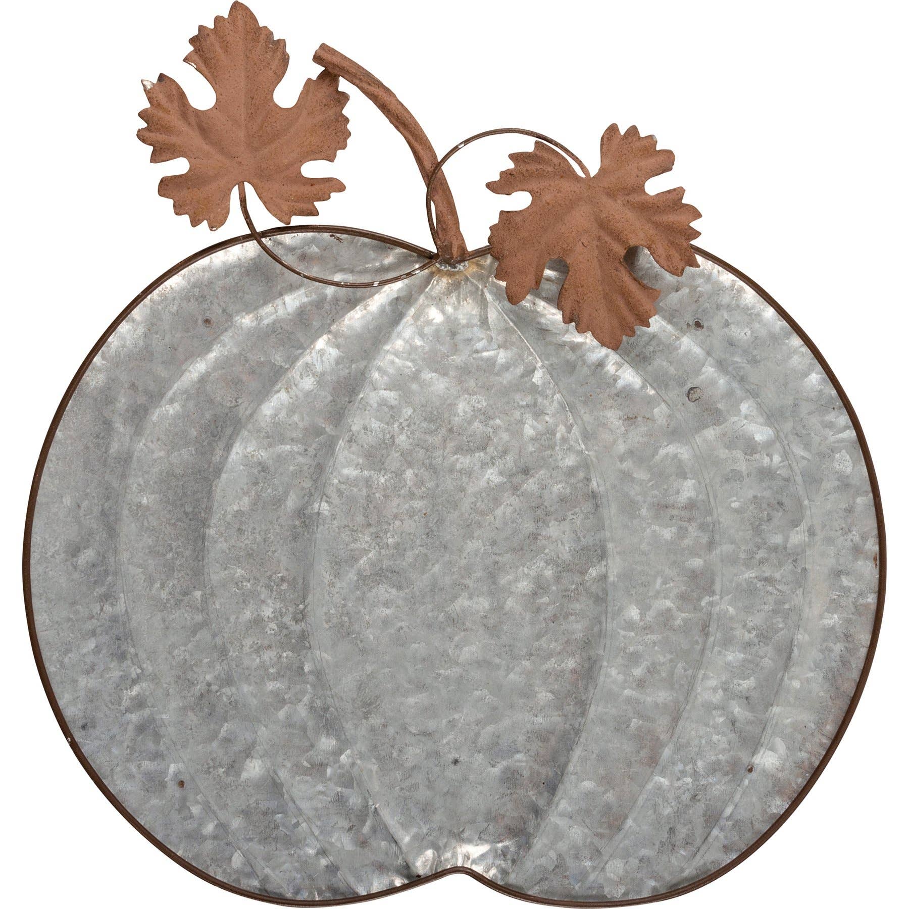 Galvanized Pumpkins Tray Set