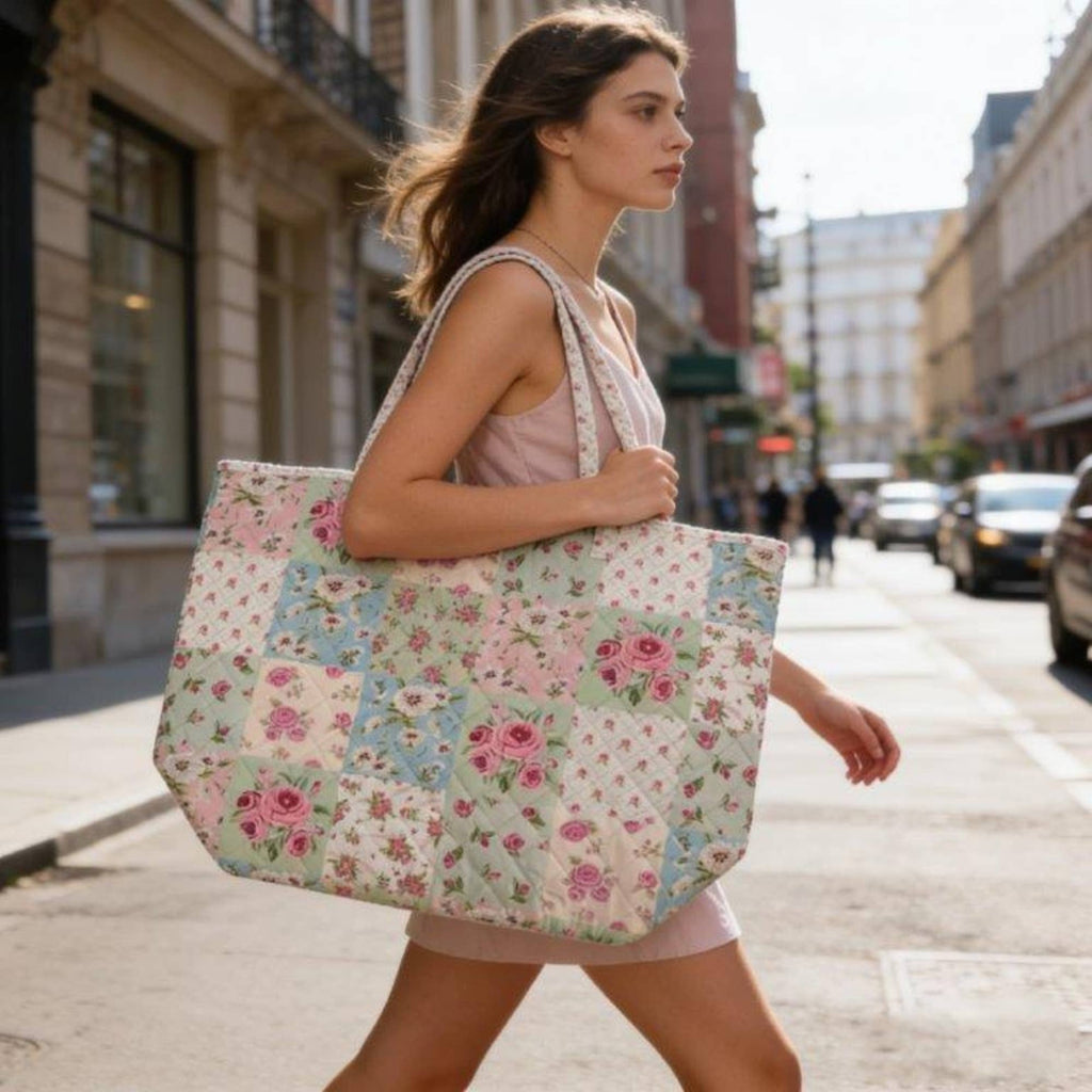 "Savannah" Designer Quilted Tote Bag