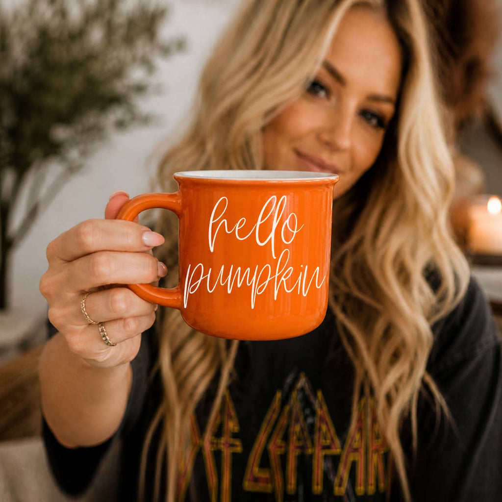 Hello Pumpkin Orange Fall Coffee Cup Pumpkin Spice Lover Mug